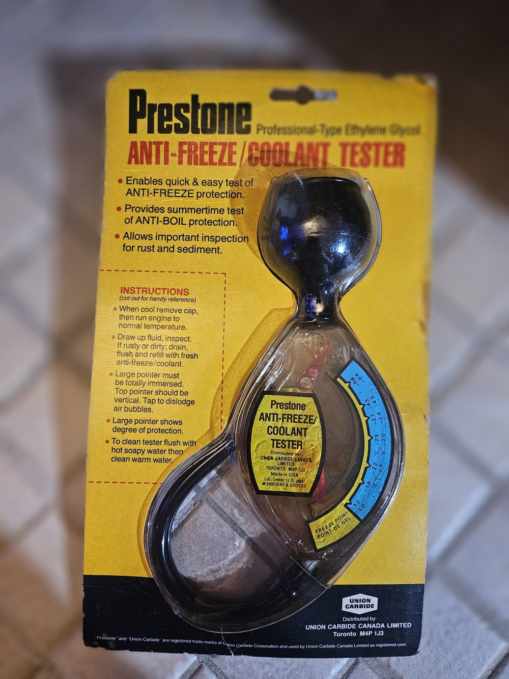 Vintage Late 70s Early 80s  Prestone Professional Antifreeze/Antiboil Tester